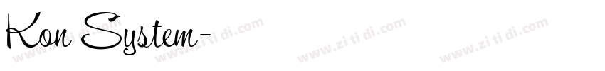 Kon System字体转换